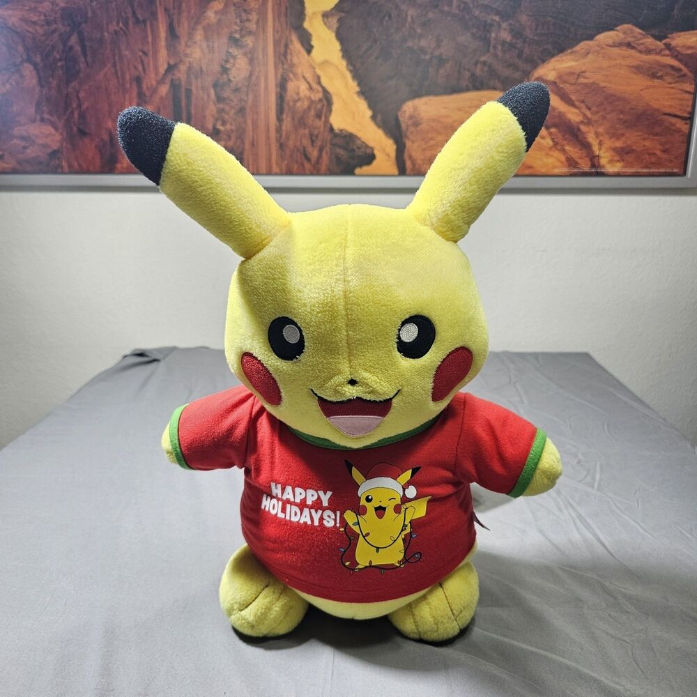 Pikachu With Happy Holidays Shirt Build A Bear
